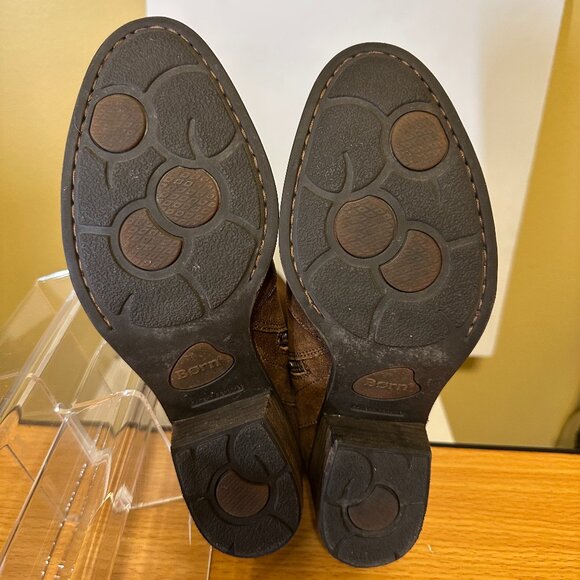 New Born Azurite Womens Sz 8.5M Knee High Boots, Brown Rust Suede Leather F11926 - Picture 5 of 14